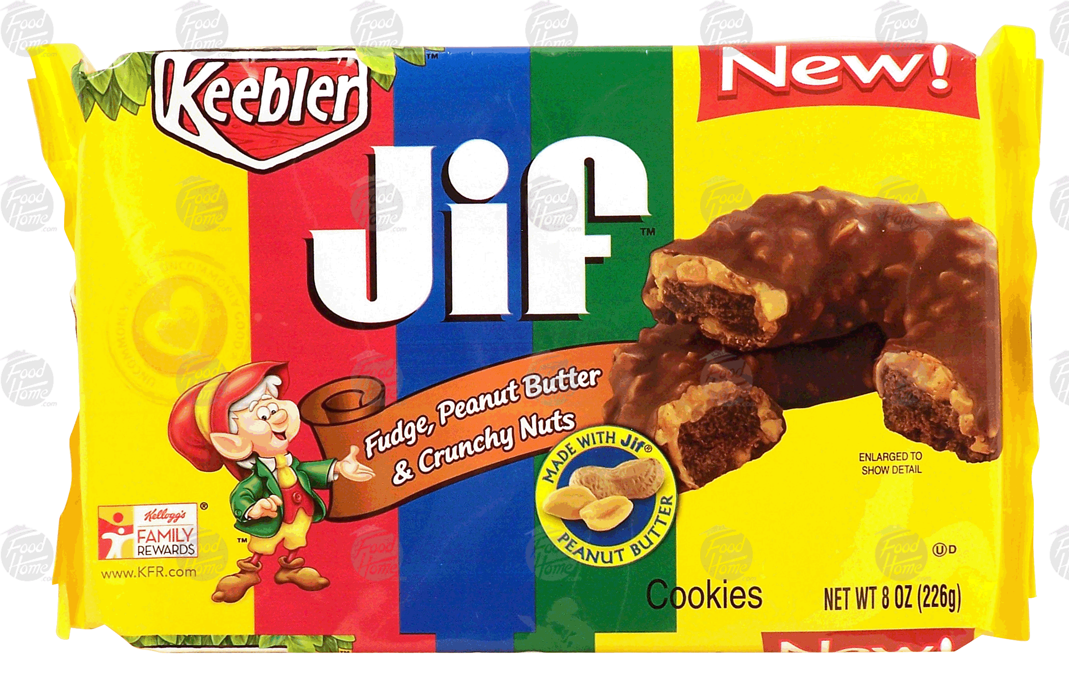 Keebler Jif cookies, fudge, peanut butter & crunchy nuts Full-Size Picture